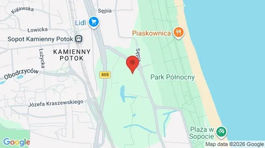 Kontorlokaler til leje i Sopot - kort over placeringen