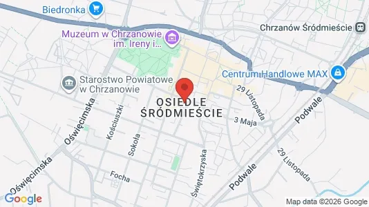 Lokale biurowe Do wynajęcia i Chrzanowski - kort over placeringen
