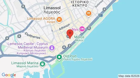 Lokaler til salgs i Limassol - kort over placeringen