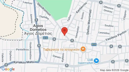 Nieruchomości komercyjne Na sprzedaż i Nikozja Agios Dometios - kort over placeringen