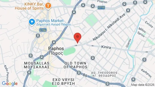 Kontorer til salgs i Paphos - kort over placeringen