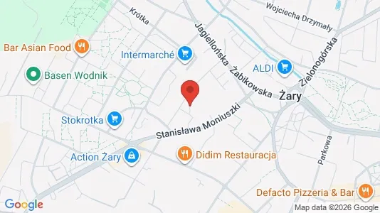 Office spaces for rent i Żarski - kort over placeringen