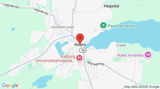 Warehouses for rent i Hobro - kort over placeringen