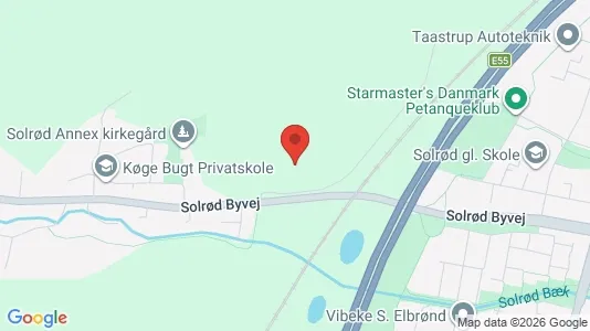 Lager zur Miete i Solrød Strand - kort over placeringen