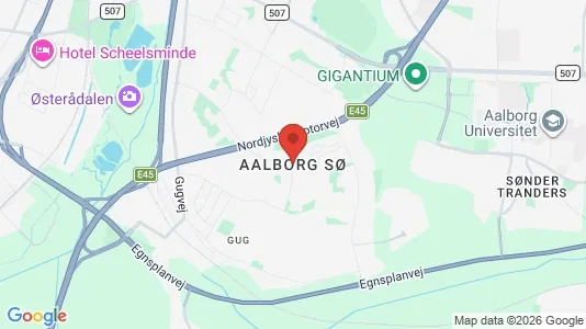 Butikslejemål til salg i Aalborg SØ - kort over placeringen
