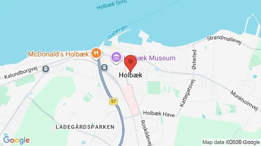 Butikklokaler til leie i Holbæk - kort over placeringen