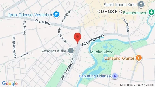 Office spaces for sale i Odense C - kort over placeringen