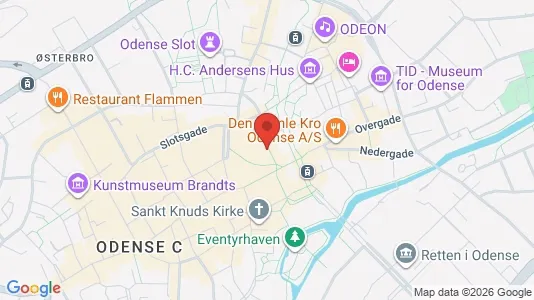 Clinics for rent i Odense C - kort over placeringen