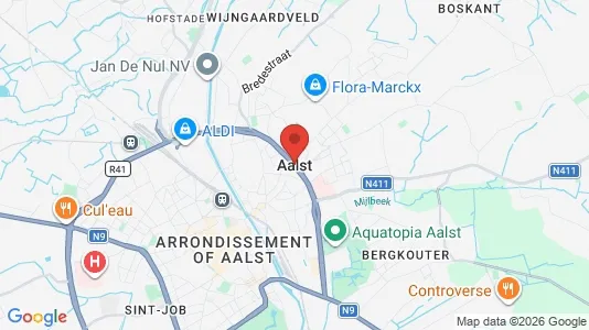 Büros zur Miete i Aalst - kort over placeringen