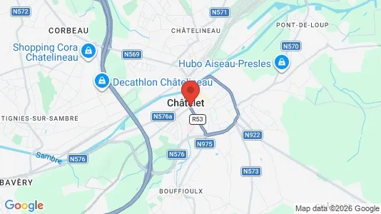 Büros zur Miete i Châtelet - kort over placeringen