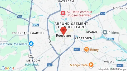 Office spaces for rent i Roeselare - kort over placeringen