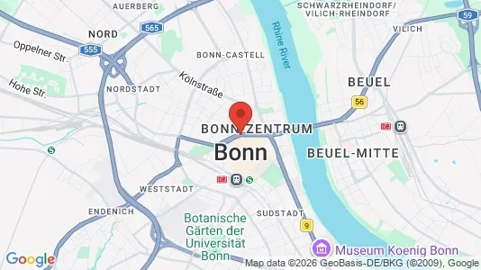 Lokale biurowe Do wynajęcia i Bonn - kort over placeringen