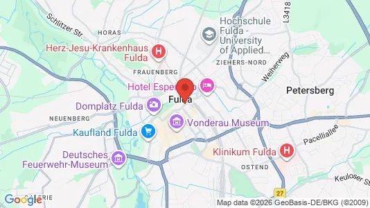Restaurants for rent i Fulda - kort over placeringen