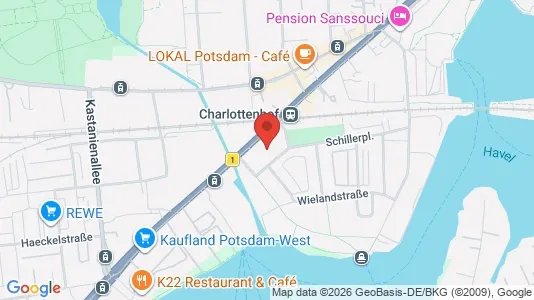 Commercial properties for rent i Potsdam - kort over placeringen