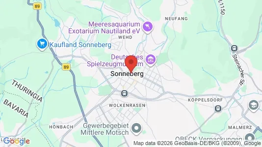 Warehouses for rent i Sonneberg - kort over placeringen