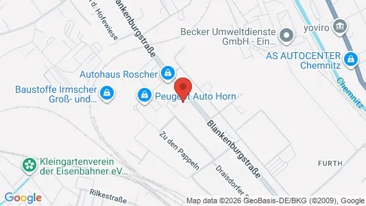 Lokaler til leje i Chemnitz - kort over placeringen