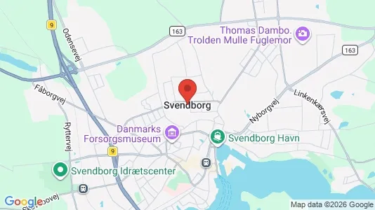 Shops for rent i Svendborg - kort over placeringen