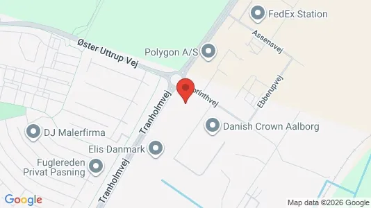Warehouses for rent i Aalborg Øst - kort over placeringen