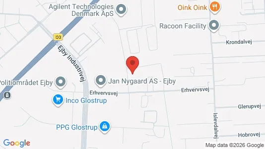 Warehouses for rent i Glostrup - kort over placeringen