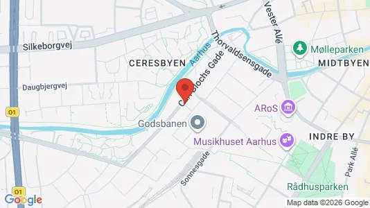 Commercial properties for sale i Aarhus C - kort over placeringen