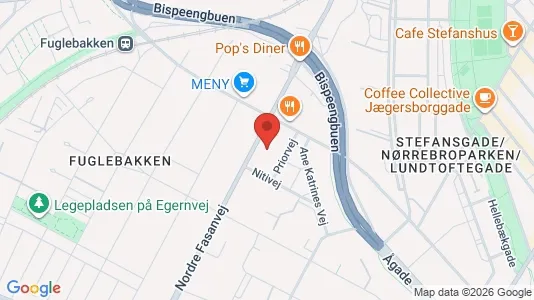 Commercial properties for rent i Frederiksberg - kort over placeringen