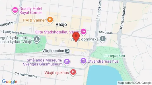 Office spaces for rent i Växjö - kort over placeringen