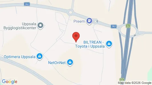Industrial properties for rent i Uppsala - kort over placeringen
