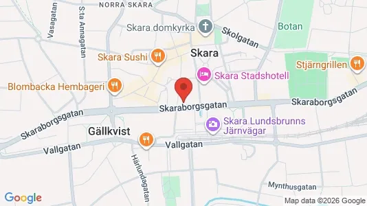 Kontorlokaler til leje i Skara - kort over placeringen
