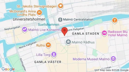 Kontorlokaler til leje i Malmø Centrum - kort over placeringen