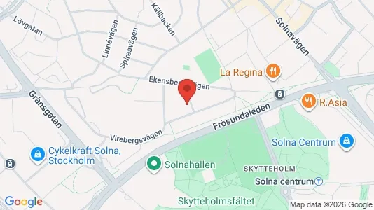 Lagerlokaler til leje i Solna - kort over placeringen