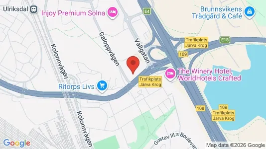 Office spaces for rent i Solna - kort over placeringen