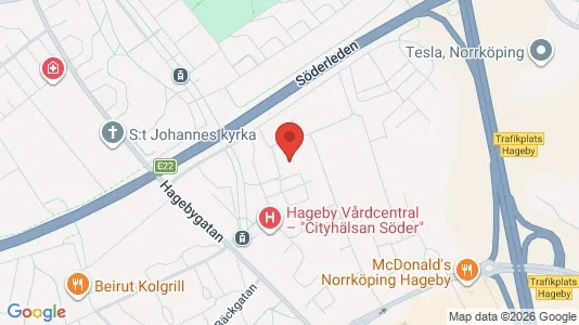 Commercial properties for rent i Norrköping - kort over placeringen