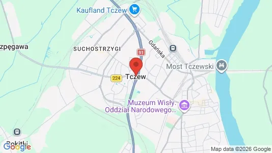 Kontorlokaler til salg i Tczewski - kort over placeringen