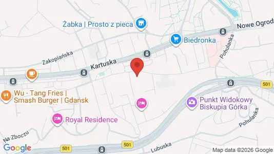Kontorlokaler til salg i Gdańsk - kort over placeringen