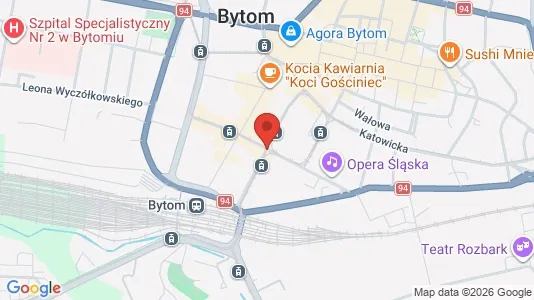 Espacios de oficina En venta i Bytom - kort over placeringen