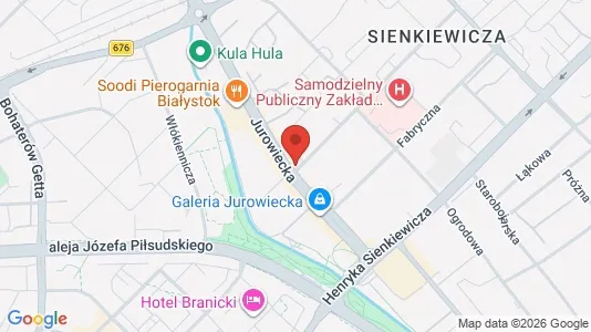 Kontorlokaler til salg i Białystok - kort over placeringen