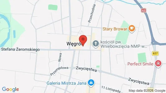 Espacios de oficina En venta i Węgrowski - kort over placeringen