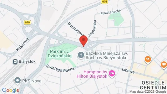 Kontorlokaler til salg i Białystok - kort over placeringen