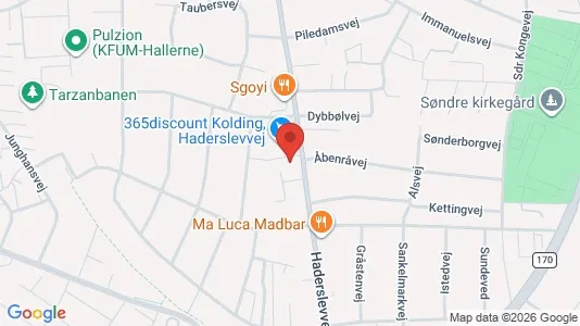 Commercial properties for rent i Kolding - kort over placeringen