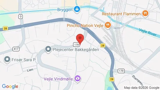 Lokaler til salg i Vejle Centrum - kort over placeringen