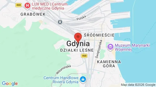 Kontorlokaler til salg i Gdynia - kort over placeringen
