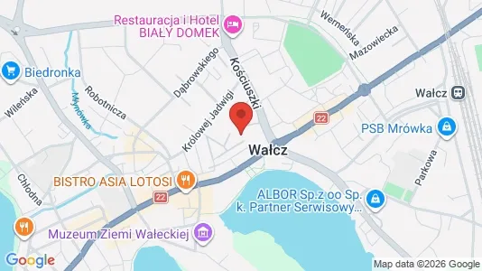 Espacios de oficina En venta i Wałecki - kort over placeringen