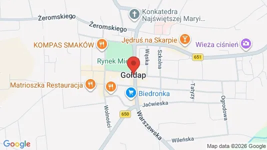 Kontorlokaler til salg i Gołdapski - kort over placeringen