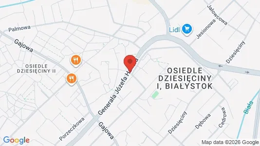 Office spaces for sale i Białystok - kort over placeringen