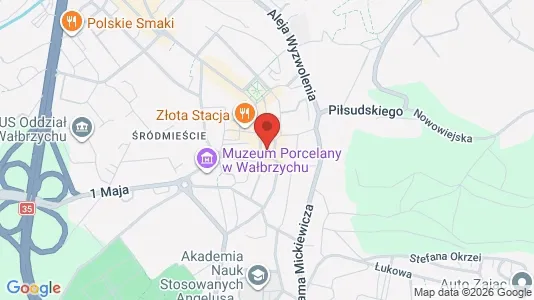 Espacios de oficina En venta i Wałbrzych - kort over placeringen