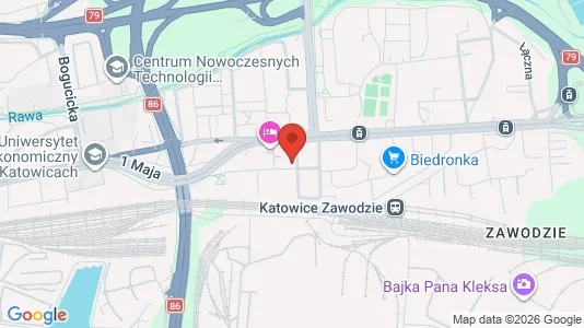 Lokale biurowe Na sprzedaż i Katowice - kort over placeringen