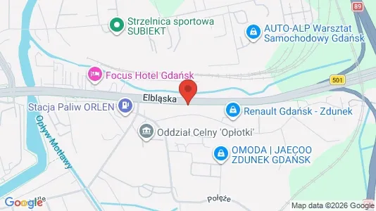 Espacios de oficina En alquiler i Gdańsk - kort over placeringen