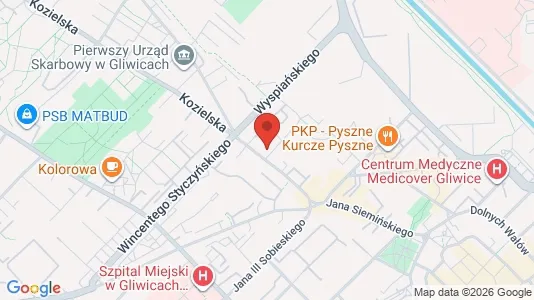 Lokale biurowe Do wynajęcia i Gliwice - kort over placeringen