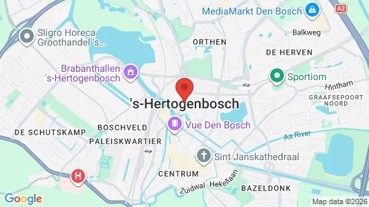 Kaupat Vuokrattavana i Den Bosch - kort over placeringen