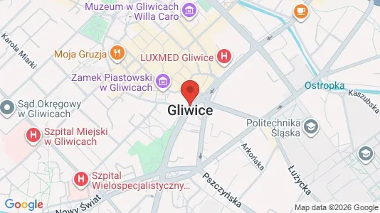 Lokale biurowe Do wynajęcia i Gliwice - kort over placeringen